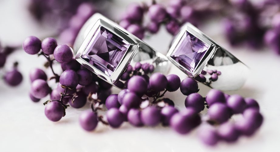 quinn colors amethyst edelstein ring silber